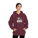Bloom Stronger Floral Graphic Hoodie Comfortable Unisex Sweatshirt Motivational Streetwear Inspirational Empowerment Design for Self Growth Resilience Perfect Gift for Friends Birthdays Cozy Days Casual Wear