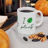 I Love Plants Ceramic Mug Coffee Cup Botanical Leaf Design Gardening Nature Lover Eco Friendly Sustainable Plant Parent Gift For Gardeners And Green Living