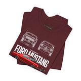 Ford Mustang Classic 1965 Fastback Muscle Car Illustration Unisex Heavy Cotton Tee Retro Collector Streetwear Gift Shirt