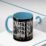 Dynasty Accent Coffee Mug 11oz 15oz Black Ceramic Mug with Roman Statue Bust and Butterfly Artwork for History Lovers and Modern Art Fans