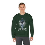 Existence Dystopian Society Cyborg Unisex Heavy Blend Crewneck Sweatshirt Futuristic Sci Fi Robotic Graphic Cyberpunk Streetwear Pullover