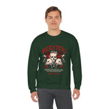 Monsters Skull Guardians Gothic Horror Unisex Heavy Blend Crewneck Sweatshirt Dark Graphic Halloween Streetwear Bold Vintage Skull Pullover