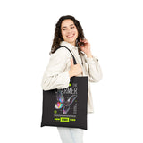 The Charmer Cotton Canvas Tote Bag Futuristic Butterfly Neon Cyber Aesthetic Artistic Streetwear Eco Friendly Reusable Shopping Bag