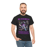 Butterfly Holographic Graphic Black Unisex Heavy Cotton bT Shirt Where Elegance Takes Flight Aesthetic Trendy Streetwear Fashion Outfit