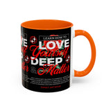 Love Yourself Deep Accent Coffee Mug 11oz 15oz Self Love Motivational Quote Cup Rose Graphic Positive Affirmation Daily Inspiration Empowerment Gift Mug