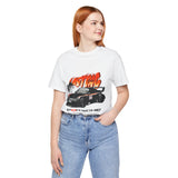 Black Widebody Turbo Racing Car Graphic Unisex Heavy Cotton Tee Streetwear Speed Culture Shirt for Car Enthusiasts