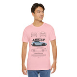 Silver Grand Tourer Coupe Artwork Unisex Heavy Cotton Tee High Performance Inspired Streetwear Graphic Shirt For Car Lovers And Modern Automotive Art Fans