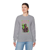 Ruler of the Sea Poseidon Unisex Heavy Blend Crewneck Sweatshirt Greek Mythology Statue Graphic Gothic Streetwear Bold Artistic Pullover