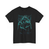 Neon Raptor Trio Dinosaur Graphic T Shirt Prehistoric Predator Jungle Illustration Savage Sci Fi Streetwear Unisex Retro Creature Art Gift