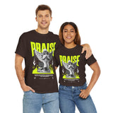 Praise Angel Statue Graphic Unisex Heavy Cotton Tee Spiritual Gothic Streetwear T-Shirt