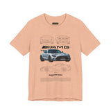 Aggressive Silver Widebody Supercar Blueprint Unisex Heavy Cotton Tee Performance Street Machine Graphic Shirt For Car Lovers And Gearheads