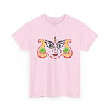 Divine Maa Durga Trinetra Minimal Art T Shirt Hindu Goddess Shakti Bhavani Devi Graphic Tee Spiritual Devotional Streetwear Navratri Festival Ethnic Indian Culture Unisex Cotton Casual Wear Gift For...