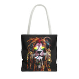 Rasta Lion Eco Tote Bag Vibrant Reggae Inspired Artistic Lion with Headphones Jamaican Island Style Bold Art Print Durable Cotton Canvas Bag for Music Lovers Travel or Daily Use by KLASSORO