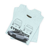 Futuristic Electric Pickup Blueprint Art Unisex Heavy Cotton Tee Bold Streetwear Graphic Shirt For Car Lovers And Tech Enthusiasts