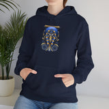 Eye Of Eternity Hoodie Gold And Blue Egyptian Owl Pharaoh Unisex Premium Streetwear Hoodie Sacred Geometry Spiritual Power Design For Modern Kings And Queens