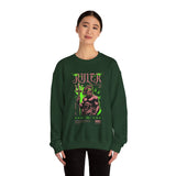Ruler of the Sea Poseidon Unisex Heavy Blend Crewneck Sweatshirt Greek Mythology Statue Graphic Gothic Streetwear Bold Artistic Pullover