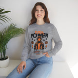 Mask Power Anonymous Strength Graphic Unisex Heavy Blend Crewneck Sweatshirt Bold Urban Hacker Inspired Streetwear Empowerment Pullover