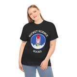 Rocket Science Rocks Unisex Heavy Cotton Tee Space Exploration T Shirt Astronomy STEM Education Science Lover Gift Astronaut Geek Nerd Graphic Top