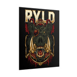 Jabali Warlord Glossy Poster Epic Warrior Wall Art Fantasy Beast Battle Design for Gothic Home Décor, Gaming Rooms, and Bold Fall Aesthetics