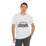 Formula 1 High Performance Triple Racing Machines Unisex Heavy Cotton Tee Dynamic Motorsport Inspired Streetwear Graphic Shirt for Speed Lovers and Premium Casual Style