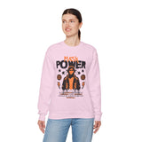 Mask Power Anonymous Strength Graphic Unisex Heavy Blend Crewneck Sweatshirt Bold Urban Hacker Inspired Streetwear Empowerment Pullover