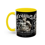 Cronus The Dark Sovereign Accent Coffee Mug 11oz 15oz Greek Mythology Statue Graphic Gothic Streetwear Bold Artistic Ceramic Cup