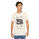 Futuristic Retro Sci Fi Time Travel Car Blueprint Art Unisex Heavy Cotton Tee Premium Streetwear For Vintage Car Lovers Collectors And Enthusiasts