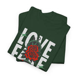Love Fake Friendship Rose Graphic Unisex Heavy Cotton Tee Bold Statement Streetwear T Shirt Empowering Artistic Floral Design for Self Expression Perfect Gift for Friends Birthdays Parties Casual Wear