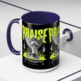 Praise Angel Statue Graphic Ceramic Mug Gothic Spiritual Coffee Tea Cup Bold Streetwear Design