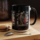 Sculptural Future Statue Art Accent Coffee Mug 11oz 15oz Greek Goddess Cosmic Abstract Splash Bold Artistic Streetwear Ceramic Cup
