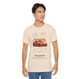 Legendary Orange Street Racer Blueprint Tee Unisex Heavy Cotton Retro Tuner Car Art Graphic Shirt for Enthusiasts