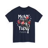 Move With Flow Breakdance Graphic Unisex Heavy Cotton Tee Hip Hop Streetwear Dance Rhythm Urban Style T Shirt