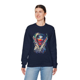 Fearless Grin Street Clown Sweatshirt Premium Urban Graphic Crewneck Streetwear Power Statement Design For Alpha Confidence And Bold Mindset