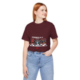 Formula 1 High Performance Triple Racing Machines Unisex Heavy Cotton Tee Dynamic Motorsport Inspired Streetwear Graphic Shirt for Speed Lovers and Premium Casual Style