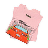 Legendary Orange Street Machine Rear View Unisex Heavy Cotton Tee Powerful JDM Inspired Car Art Graphic Shirt for Collectors and Gearheads