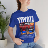 Toyota Land Cruiser Classic Off Road SUV Inspired Illustrated 4x4 Adventure Graphic T Shirt Vintage Overland Utility Vehicle Automotive Streetwear Rugged Travel Lifestyle Gift For SUV Enthusiasts