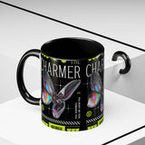 The Charmer Butterfly Accent Coffee Mug 11oz 15oz Black Two Tone Ceramic Cup Aesthetic Iridescent Butterfly Design Gift for Coffee Lovers