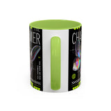 The Charmer Butterfly Accent Coffee Mug 11oz 15oz Black Two Tone Ceramic Cup Aesthetic Iridescent Butterfly Design Gift for Coffee Lovers