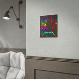 Reaper Of Neon Flames Poster Dark Neon Skull Wall Art Cosmic Energy Illustration Premium Matte Print For Home Studio Office And Urban Spaces