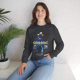 Cosmic Catalyst Unisex Heavy Blend Crewneck Sweatshirt Futuristic Sci Fi Space Astronaut Graphic Pullover Cyberpunk Streetwear Bold Galaxy Design Alpha Mindset Fashion