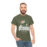 Bloom Stronger Floral Graphic Unisex Heavy Cotton Tee Comfortable Motivational Streetwear Inspirational Empowerment T Shirt Perfect Gift for Nature Lovers Self Growth Casual Wear