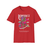 Unisex Softstyle T Shirt Romance Rose Graphic Black Tee Aesthetic Gothic Love Inspired Streetwear Fashion Bold Artistic Outfit
