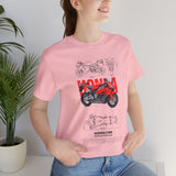 Honda CBR Superbike Blueprint Racing Motorcycle Graphic Tee Sport Bike Track Design T Shirt For Riders Speed Lovers Motorsport Streetwear Gift