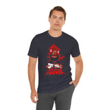Akuma Matata Graphic T Shirt Fiery Demon Anime Style Streetwear Unisex Oversized Aesthetic Statement Tee