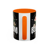 Accent Coffee Mug Bloom Stronger Floral Graphic Ceramic Cup 11oz 15oz Motivational Nature Inspired Aesthetic Drinkware Gift Streetwear Fashion Accessory