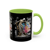 Sculptural Future Statue Art Accent Coffee Mug 11oz 15oz Greek Goddess Cosmic Abstract Splash Bold Artistic Streetwear Ceramic Cup
