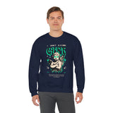 I Don’t Care True Freedom Angel Unisex Heavy Blend Crewneck Sweatshirt Gothic Cherub Graphic Bold Motivational Streetwear Statement Pullover