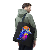 Ballena Cosmic Whale Art Eco Tote Bag Vibrant Geometric Ocean Design Durable Canvas Reusable Shopping Bag Premium Artistic Streetwear Accessory Perfect Gift for Nature Lovers Dreamers and Creative Thinkers