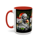 Wicked Supreme Accent Coffee Mug 11oz 15oz Statue Art Graphic Cup Supreme Inspired Streetwear Bust Design Bold Daily Motivation Ceramic Gift Drinkware