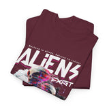 Aliens Exist UFO Graphic Unisex Heavy Cotton Tee Sci Fi Streetwear T Shirt Extraterrestrial Space Alien Design
